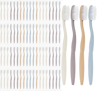 Tandenborstels Bulk - Reis Tandenborstels - Hygiënisch Poetsen - Individueel Verpakt - 80 Stuks - Veelkleurig
