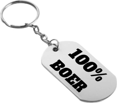 Akyol - 100% boer Sleutelhanger - Boer - Boeren - Leuk kado voor iemand die boer is - 2,5 x 2,5 CM