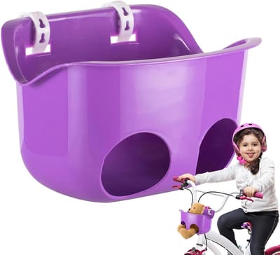 Fiets Zitje - Poppenmandje Kinderwagen - Poppen Vervoeren - Stevig PP Materiaal - 21x15x14cm - Paars
