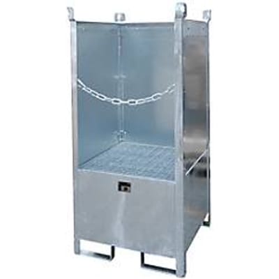 Bauer stapelpallet voor vaten, volume opvangbak 210 L, gegalvaniseerd