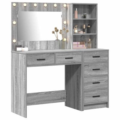 vidaXL - Kaptafel - 2 - st - Lichtgrijs - 78.5 - x - 41 - x - 135 - cm - Bewerkt - hout