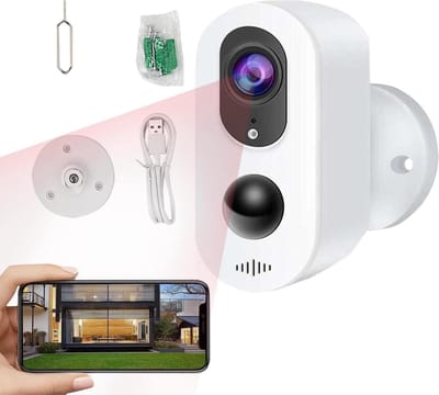 Draadloze Buitencamera - Beveiligingscamera Wifi - Huis Beveiligen - Zonne-energie Opladen - 1080p Full HD - Wit