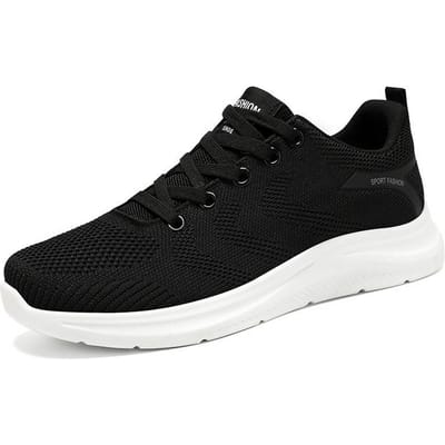 Heren Sneakers In Zomer Nieuwe Lichtgewicht en Ademende Outdoor Hardloopschoenen Mesh Zachte Zool Ademende Vliegende Casual Schoenen .42 black
