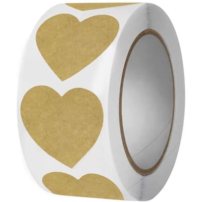 500 Stuks 1 Rol Kraft Rond Zelfklevend Labelpapier Items Classificatie Naamstickers Gepersonaliseerde Labels