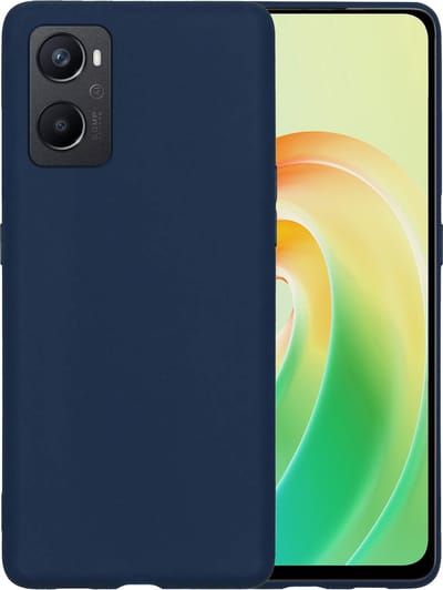 Hoesje - Geschikt voor OPPO A76 - Sterk & Shockproof - Hoes Cover - Siliconen Case - Telefoonhoesjes - Donkerblauw
