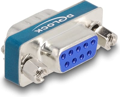 Delock RF/EMI Interference Suppression Filter D-Sub 9 pin male to female with low-pass inductive