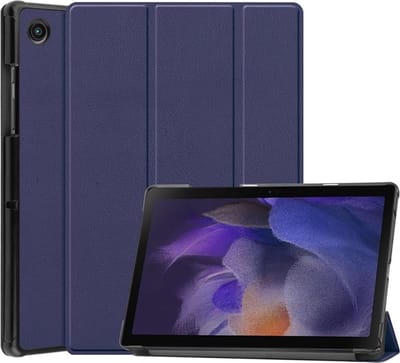 Hoes geschikt voor Samsung Galaxy Tab A8 – Samsung tab A8 (2021 / 2022) Trifold tablet hoes - Donkerblauw