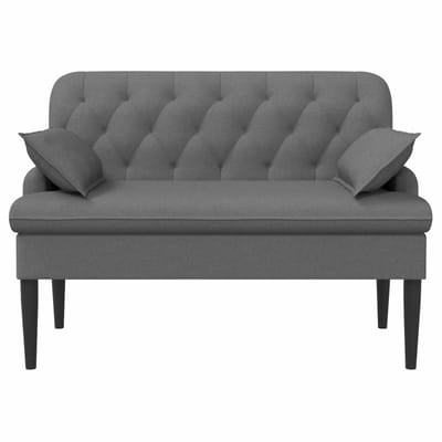 vidaXL - Lovingseat - met - knoopge - tuft - Donkergrijs - 111 - x - 68 - x - 80 - cm - Stof