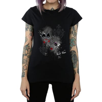 Disney Dames/Dames Wicked Villains Katoenen T-Shirt (Zwart)
