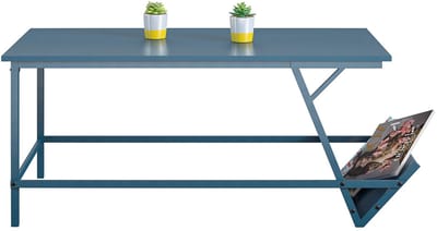 Regal-Salontafel - Helderblauw & Metaal