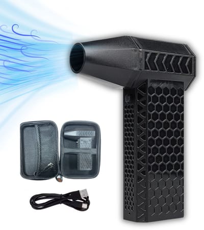 BDGoods® - Turbo Fan Draadloos - Krachtige Luchtblazer - Model 2025 - Air Duster Pro - Bbq Aansteker - Superjet - 130.000 Rpm - Usb-c Oplaadbaar - Turbo Jet Fan - Luchtpistool - voor Reinigen - BBQ Accessoires - Windkracht tot 150 Km/u - Lucht -