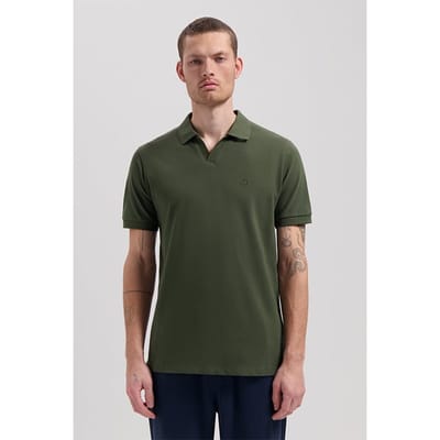 Dstrezzed Ds-bowie V-neck Polo Dark Army Size: S | Polo Shirts Outlet | Heren | Bruin