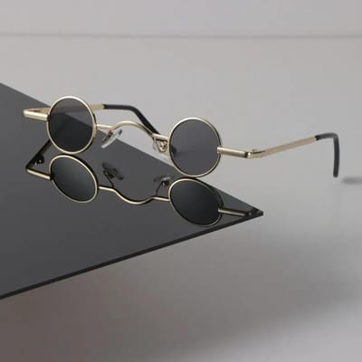 Lunettes de Soleil Rétro Femmes Hommes Rondes Miroir Transparent Lunettes de Luxe Sexy Designer Lunettes de Soleil Noires pour Femme Homme Other black
