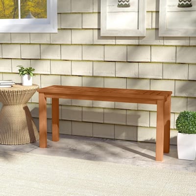 Houten buitenbank zonder rugleuning - massief hout - 100 cm - voor tuin, terras en voortuin