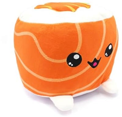 Knuffel Uramaki Sushi met Zalm - Pluche Speelgoed - 20 x 20 x 15 cm