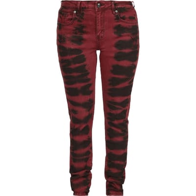 Rock Rebel by EMP - Rock Jeans - Megan - W27L32 tot W34L34 - voor Vrouwen - zwart-rood