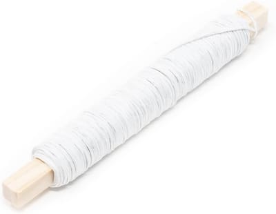 Wikkeldraad op stok voor knutselen en bloemstukken, 0.8mm, 22 meter, Wit