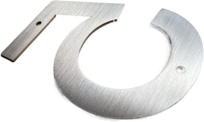 Huisnummer 5 Inch - Deurplaat Nummer - Huis Herkenbaar Maken - Geborsteld Roestvrij Staal - 127 mm - Zilver