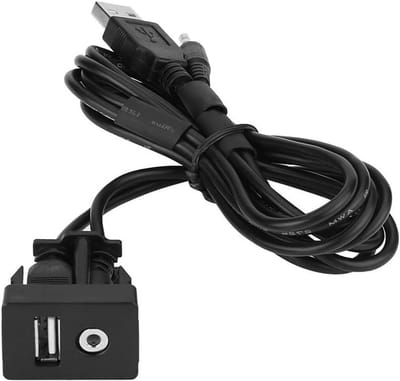 Dashboard USB Shell-kabel met 3.5mm AUX Extension voor auto - geschikt voor Toyota RAV4