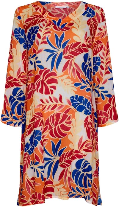 Pastunette Jurk Sunset Coral - Katoen - Oranje/Beige - Maat 36