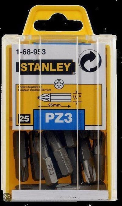 Stanley 1/4" Bits Pozidriv Nr3
