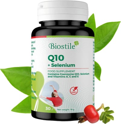 Biostile – Q10 + Selenium – Microingekapseld – Ondersteunt Energieproductie – 30 Capsules