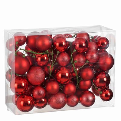 Mica Decorations Kerstslinger Garland - 180x15x15 cm - Gerecycled Polystyreen - Rood