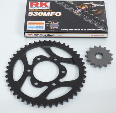 kit chaîne france uitrusting voor moto suzuki 1200 gsf bandit 1995 à 2000 15x45 nieuw