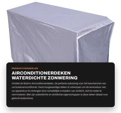 Dailygoods- Airconditionerdeken Waterdicht - Stofdicht - Sneeuwbestendig - Polyester - Maat 3 (80 x 28 x 54 cm) - Zilveren Stijl - Airconditionerhoes