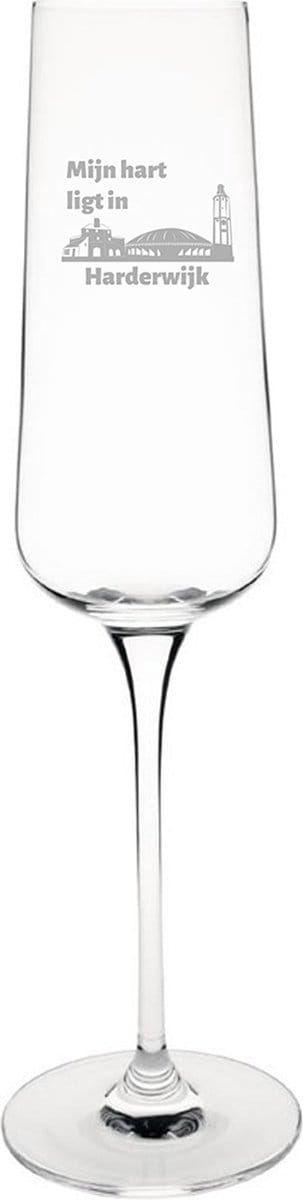 Gegraveerde Champagneglas 27cl Harderwijk