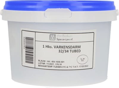 Van Beekum Specerijen - Varkensdarmen 32/34 (Hank 91,3 Meter) - 1 Stuk