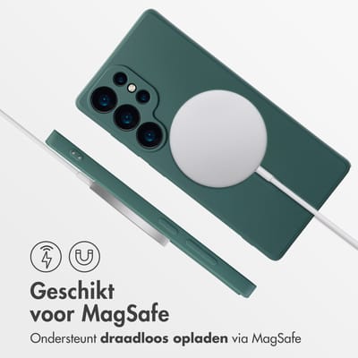 imoshion Hoesje - Geschikt voor Samsung Galaxy S25 Ultra - Color Backcover met Magnetische Ring - Donkergroen