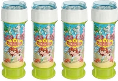 8x stuks bellenblaas zeeleven met spelletje 60 ml