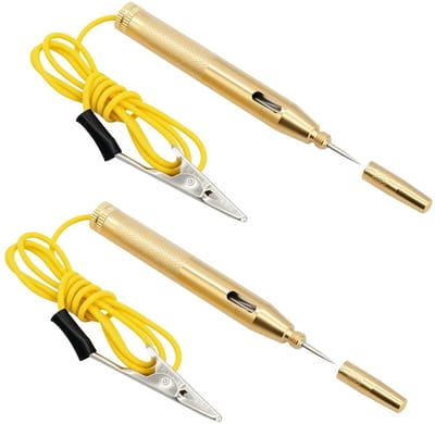 Voltage Tester voor Auto's en Motoren - 6V, 12V, 24V Stroommeter met Krokodillenklem en Kabel voor Nauwkeurige Spanningsmeting