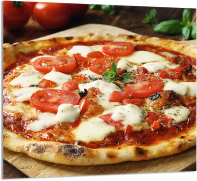 TMK ArtDeko Serie - Glazen Keukenpaneel - 65x60 cm - Pizza Motief - Glas