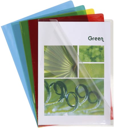Exacompta Pak van 10 L mappen - gladde en stevige PVC 13/100e - A4 - Geassorteerd - 660500E