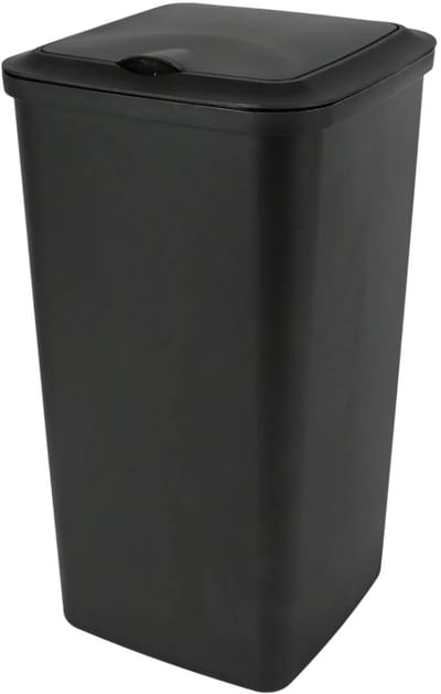 Dutch Standard - Afvalbak - Prullenbak - Klep - 10L - Zwart