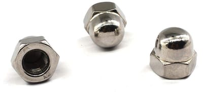 Dailygoods- Acorn Moer M12 - Zeskantmoer - RVS 304 - Pack van 10 stuks - Antiroest - Duurzaam ontwerp - Veiligheidsdop