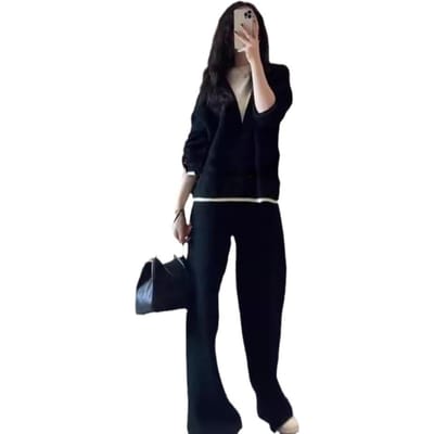 Herfst Nieuwe Mode Temperament Broek Tweedeelig Pak Dameskleding XXXL