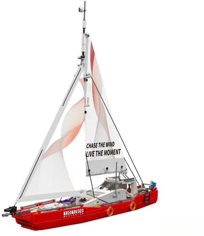 MouldKing - 10190 - Moderne Zeilboot | Classic creator jacht boot | Technic ideas | STEM educatief speelgoed bouwpakket Past op bekende merken | Racejacht modelbouw voor volwassenen & kinderen | 767 bouwstenen