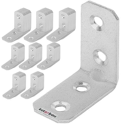 Hoekverbinder 40 x 40 x 20 mm - Verzonken Stalen Bouwhoek met Montagegaten