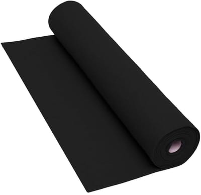 Colorations zwarte viltrol knutselmateriaal 160 gsm 5 meter x 45 cm.