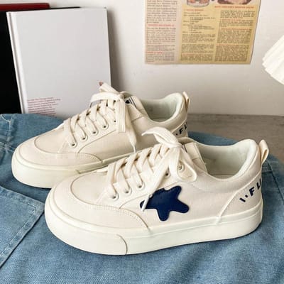 Canvas Schoenen Ins Trendy Casual Niche Nieuwe Chic Board Schoenen Student Witte Schoenen Dames 40 beige