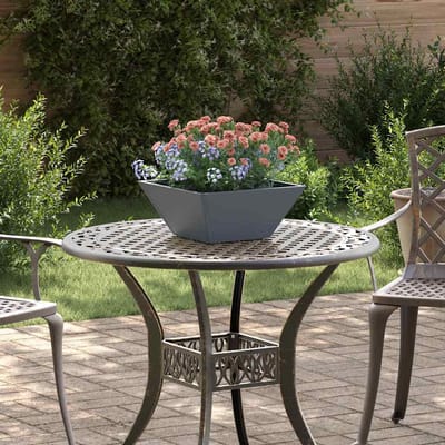 vidaXL - Plantenbak - Antraciet - 35 - x - 35 - x - 15 - cm - Koudgewalst - staal