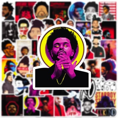 1050 Stuks Singer The Weekend Sticker Starboy Doodle Coole Persoonlijkheid Creatieve Decoratieve Skateboard Helm Gitaar Sticker Speelgoed voor Kinderen white