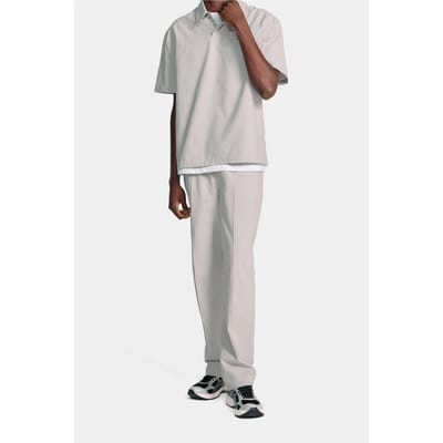 Daily Paper Dembe Relaxed Short Sleeve Shirt Sleet Grey Size: XS | Button-Down Shirts Outlet | Unisex | Grijs