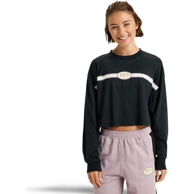 Roxy Essential Energy Boxy T-shirt Met Lange Mouwen Zwart S Vrouw
