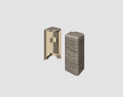 EGGER buitenhoekelement voor 6 cm plinten KUBUS Eiken grijs