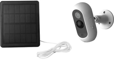 Wi-Fi-zonnecamera - LINK2HOME - HD 1080P, 110° hoek - Nachtzicht - Wit