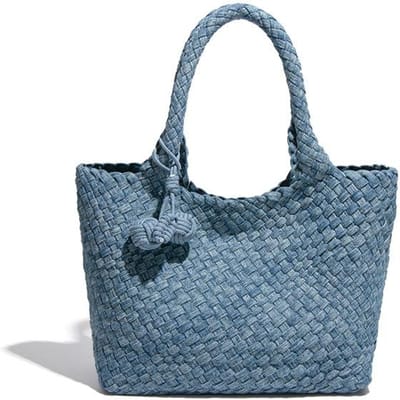 High-end, Hoge Kwaliteit, Pendelaar, Grote Capaciteit Geweven Stof Tote Bag, Groentemand, Moeder en Kind Tas voor Vrouwen gray